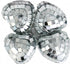 SET OF 4 CRAFT MIRROR EMBELLISHMENT MINI HEART. CR0298HEART